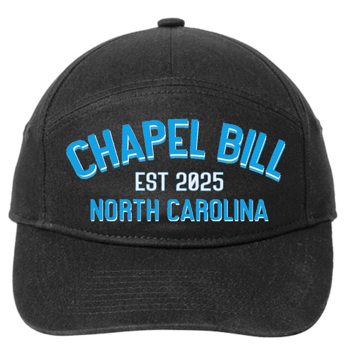 Chapel Bill North Carolina Est 2025 Fanny Vintage Style 7-Panel Snapback Hat