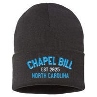 Chapel Bill North Carolina Est 2025 Fanny Vintage Style Sustainable Knit Beanie