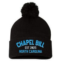 Chapel Bill North Carolina Est 2025 Fanny Vintage Style Pom Pom 12in Knit Beanie