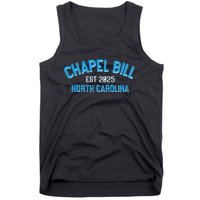 Chapel Bill North Carolina Est 2025 Fanny Vintage Style Tank Top