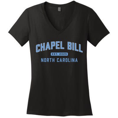Chapel Bill North Carolina Fan Merch Women's V-Neck T-Shirt