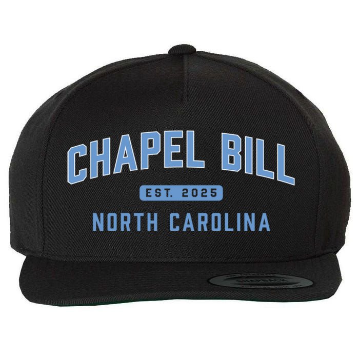 Chapel Bill North Carolina Fan Merch Wool Snapback Cap