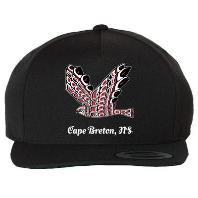 Cape Breton Ns Redtailed Hawk Native Bird Of Prey Art Gift Wool Snapback Cap