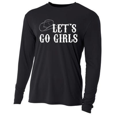 Cow Bride Nashville Bachelorette Lets Go Cooling Performance Long Sleeve Crew