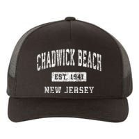 Chadwick Beach New Jersey Nj Vintage Established Sports Yupoong Adult 5-Panel Trucker Hat