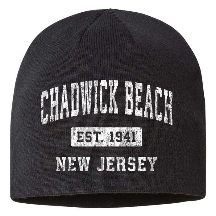 Chadwick Beach New Jersey Nj Vintage Established Sports Sustainable Beanie