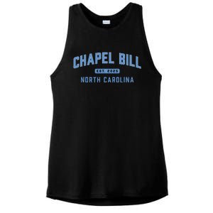 Chapel Bill North Carolina Fan Merch Ladies PosiCharge Tri-Blend Wicking Tank