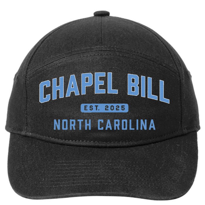 Chapel Bill North Carolina Fan Merch 7-Panel Snapback Hat