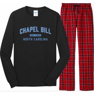 Chapel Bill North Carolina Fan Merch Long Sleeve Pajama Set