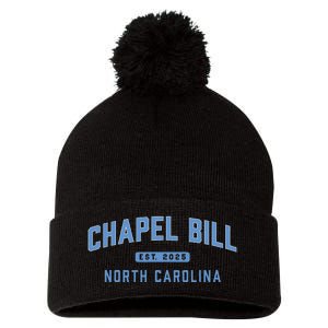 Chapel Bill North Carolina Fan Merch Pom Pom 12in Knit Beanie