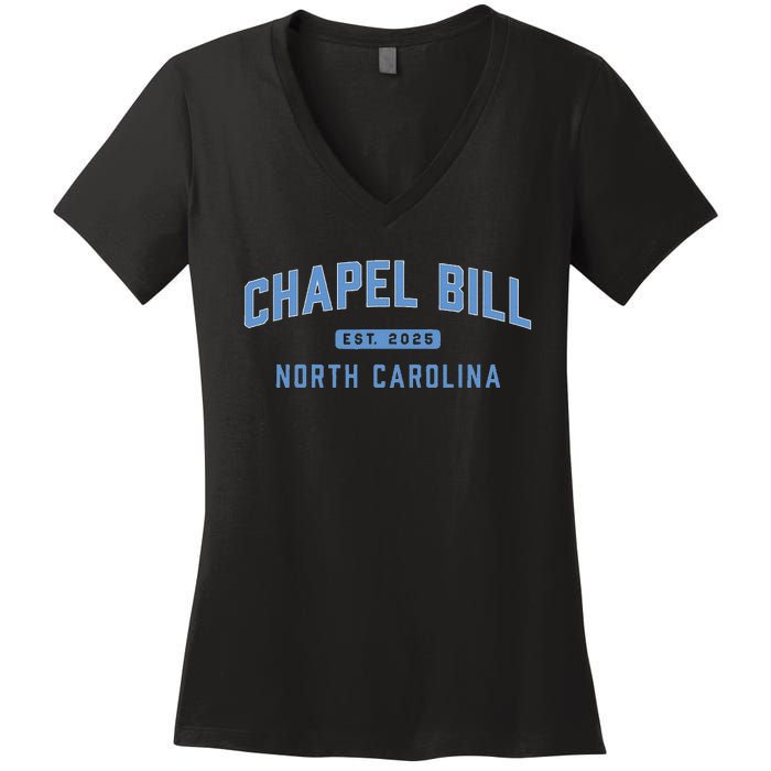 Chapel Bill North Carolina Fan Merch Women's V-Neck T-Shirt