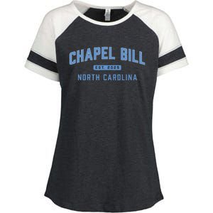 Chapel Bill North Carolina Fan Merch Enza Ladies Jersey Colorblock Tee