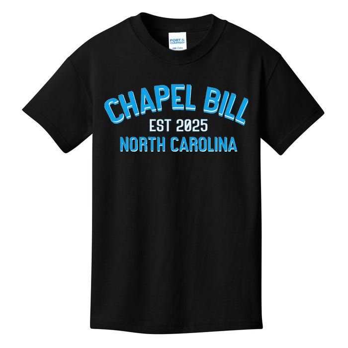 Chapel Bill North Carolina Est 2025 Fanny Vintage Style Kids T-Shirt