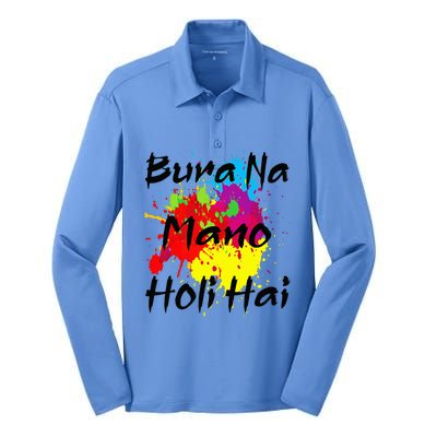 Cool Bura Na Mano Holi Hai Happy Holi Festival Silk Touch Performance Long Sleeve Polo