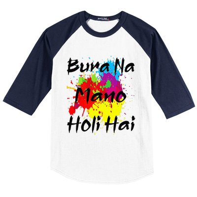 Cool Bura Na Mano Holi Hai Happy Holi Festival Baseball Sleeve Shirt