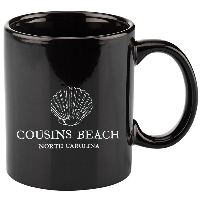 Cousins Beach North Carolina 11oz C Handle Ceramic Mug