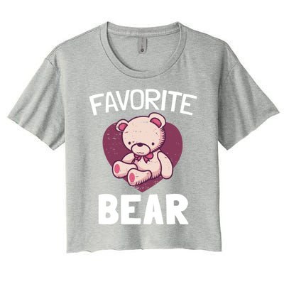 Cute Bear Nickname Heart In Love Gift For Lovers Gift Women's Crop Top Tee