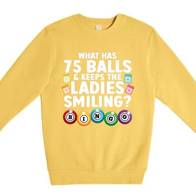 Cool Bingo Novelty Bingo Lover Bingo Player Premium Crewneck Sweatshirt