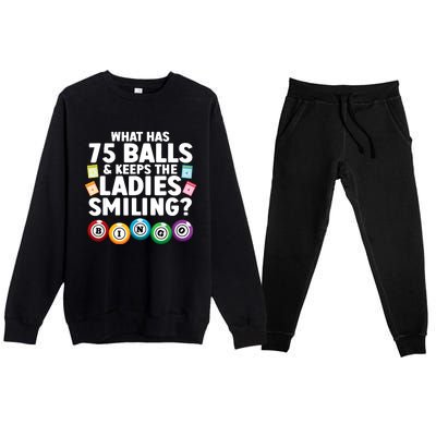 Cool Bingo Novelty Bingo Lover Bingo Player Premium Crewneck Sweatsuit Set