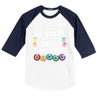 Cool Bingo Novelty Bingo Lover Bingo Player Baseball Sleeve Shirt