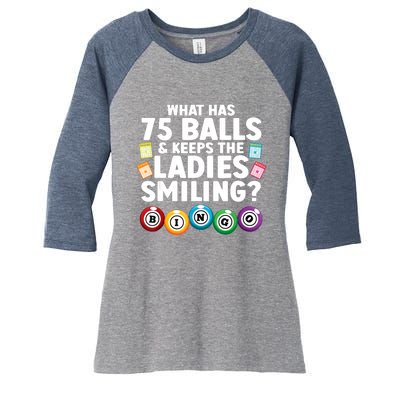 Cool Bingo Novelty Bingo Lover Bingo Player Women's Tri-Blend 3/4-Sleeve Raglan Shirt