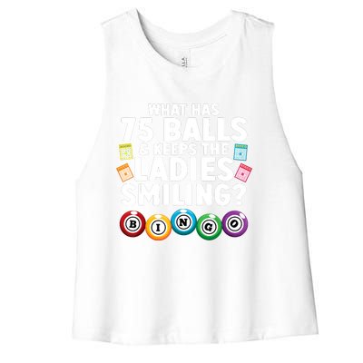 Cool Bingo Novelty Bingo Lover Bingo Player Women's Racerback Cropped Tank