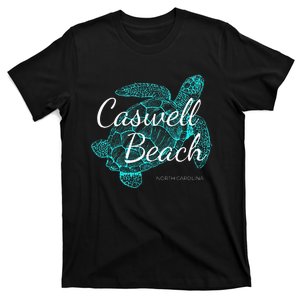 Caswell Beach North Carolina Vacation With A Turtle Graphic T-Shirt