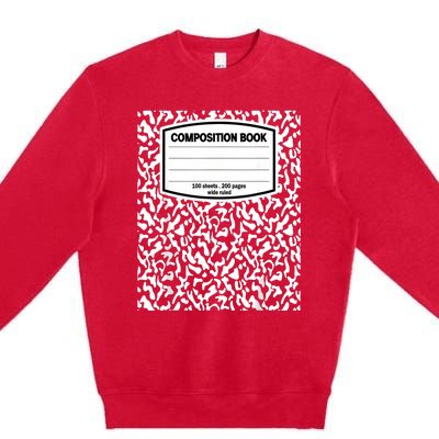 Composition Book Notebook Matching Group Halloween Teacher Premium Crewneck Sweatshirt