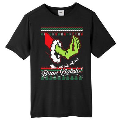 Christmas Buon Natale Italian Family Italy Pride Xmas Ugly Tall Fusion ChromaSoft Performance T-Shirt