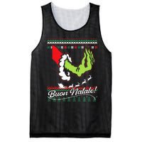 Christmas Buon Natale Italian Family Italy Pride Xmas Ugly Mesh Reversible Basketball Jersey Tank