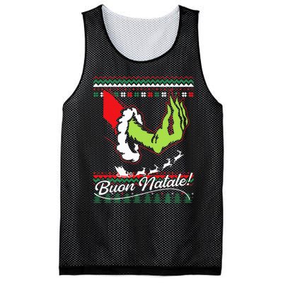 Christmas Buon Natale Italian Family Italy Pride Xmas Ugly Mesh Reversible Basketball Jersey Tank