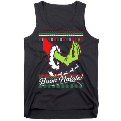 Christmas Buon Natale Italian Family Italy Pride Xmas Ugly Tank Top