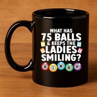 Cool Bingo Novelty Bingo Lover Bingo Player 11oz C Handle Ceramic Mug