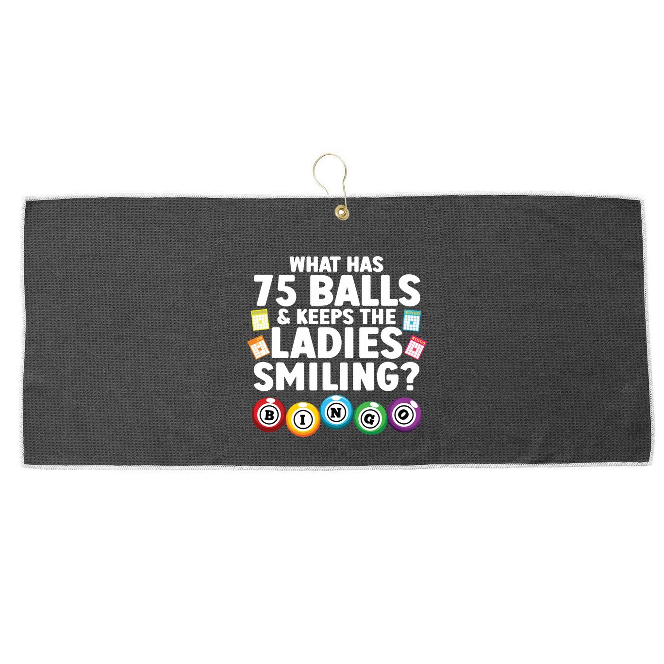 Cool Bingo Novelty Bingo Lover Bingo Player Large Microfiber Waffle Golf Towel
