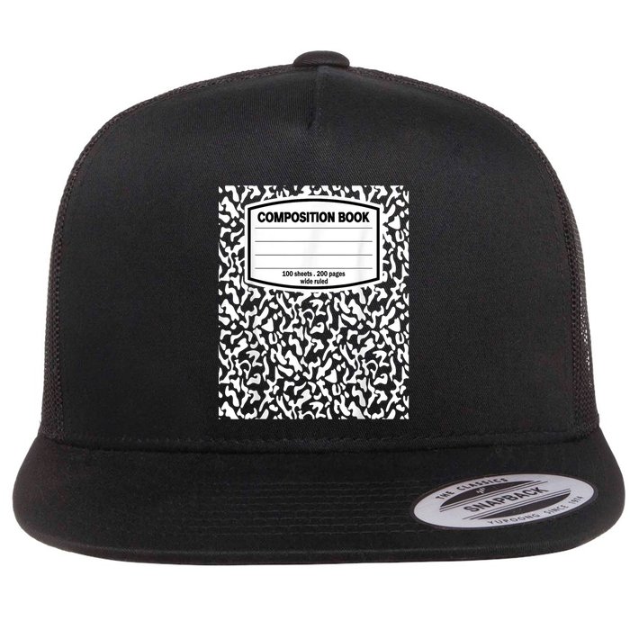 Composition Book Notebook Matching Group Halloween Teacher Flat Bill Trucker Hat