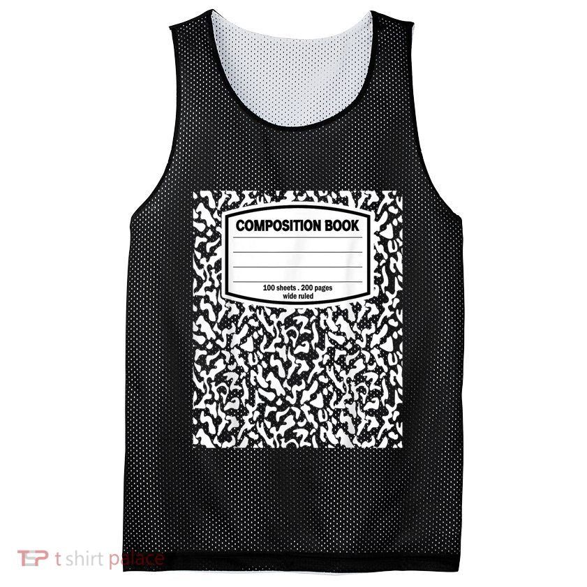 Composition Book Notebook Matching Group Halloween Teacher Mesh Reversible Basketball Jersey Tank