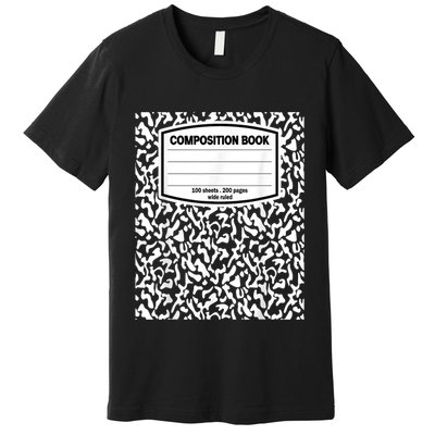 Composition Book Notebook Matching Group Halloween Teacher Premium T-Shirt