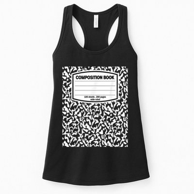 Composition Book Notebook Matching Group Halloween Teacher Womens Tank Top