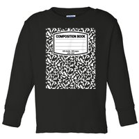 Composition Book Notebook Matching Group Halloween Teacher Toddler Long Sleeve Shirt