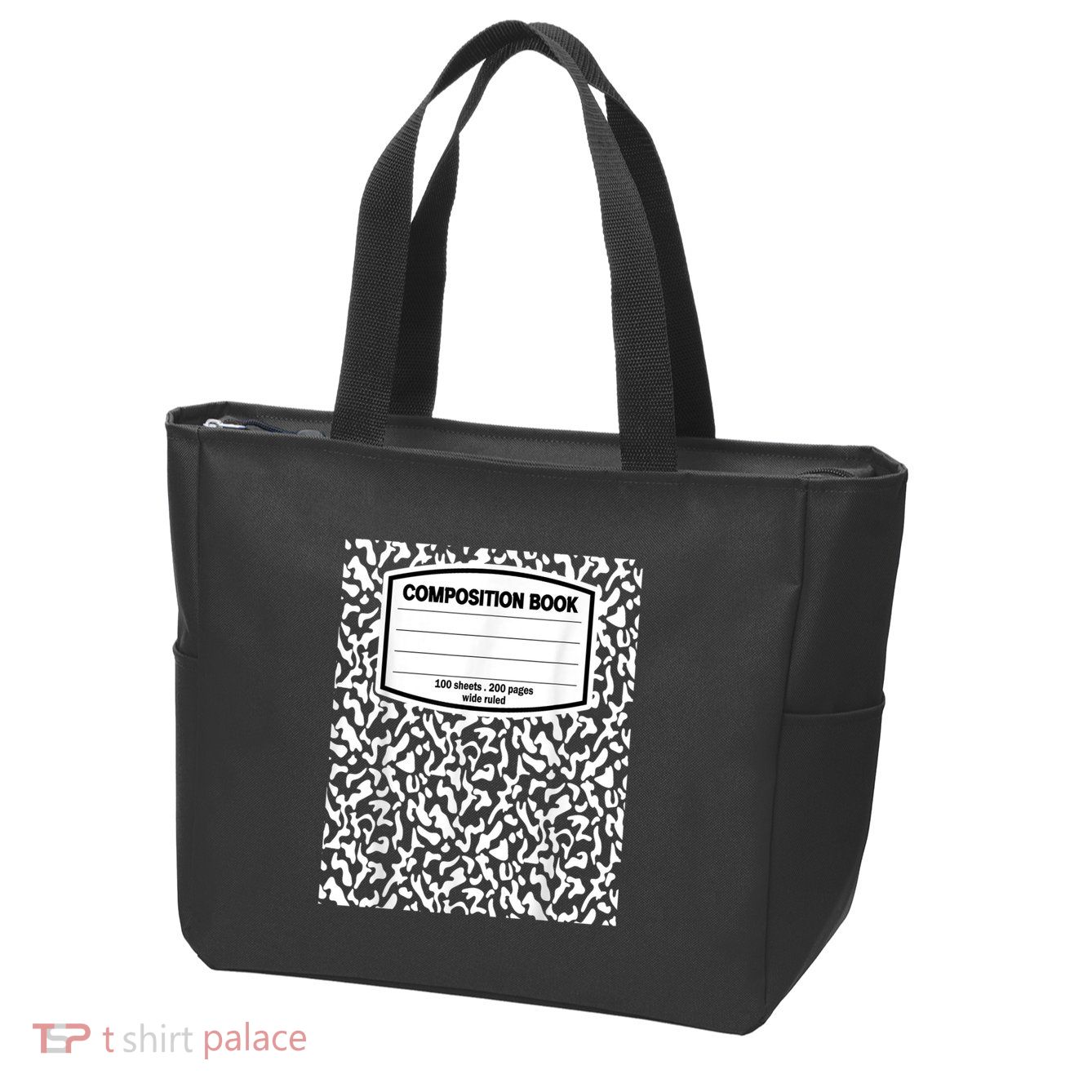 Composition Book Notebook Matching Group Halloween Teacher Zip Tote Bag