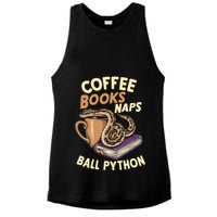 Coffee Books Naps Ball Python Snake Pet Ball Python Gift Ladies PosiCharge Tri-Blend Wicking Tank
