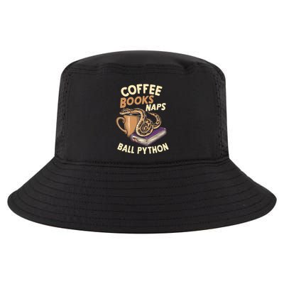 Coffee Books Naps Ball Python Snake Pet Ball Python Gift Cool Comfort Performance Bucket Hat