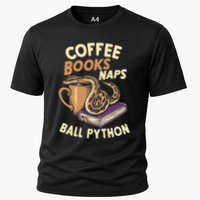 Coffee Books Naps Ball Python Snake Pet Ball Python Gift Cooling Performance Crew T-Shirt
