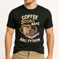 Coffee Books Naps Ball Python Snake Pet Ball Python Gift Cooling Performance Crew T-Shirt