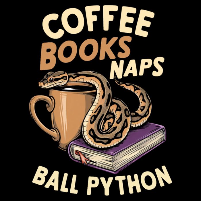 Coffee Books Naps Ball Python Snake Pet Ball Python Gift Cooling Performance Crew T-Shirt