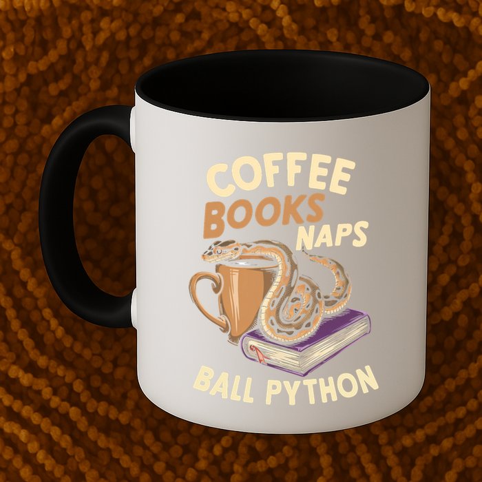 Coffee Books Naps Ball Python Snake Pet Ball Python Gift Mug