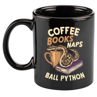 Coffee Books Naps Ball Python Snake Pet Ball Python Gift 11oz C Handle Ceramic Mug
