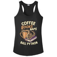 Coffee Books Naps Ball Python Snake Pet Ball Python Gift Ladies PosiCharge Competitor Racerback Tank