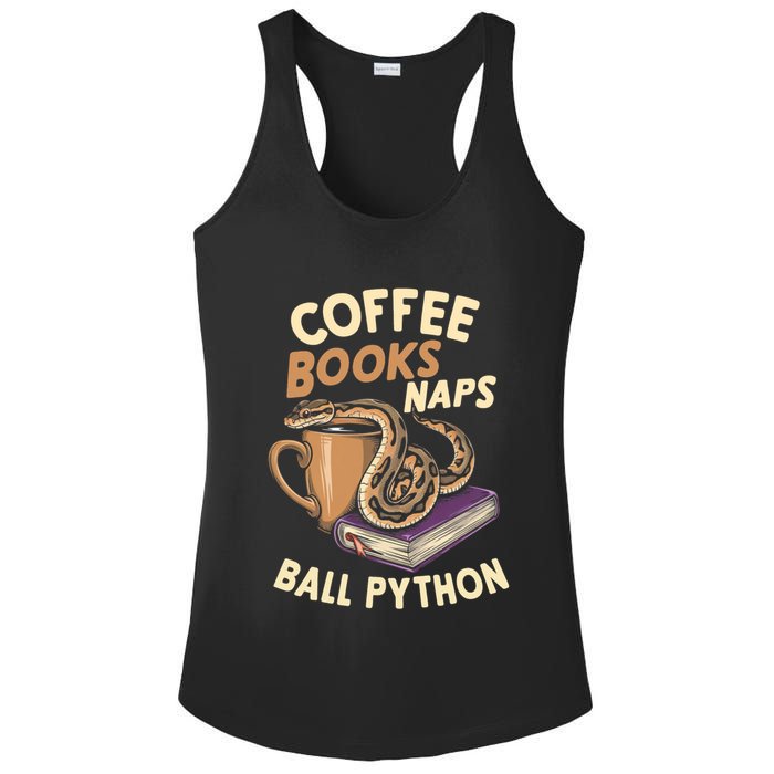 Coffee Books Naps Ball Python Snake Pet Ball Python Gift Ladies PosiCharge Competitor Racerback Tank