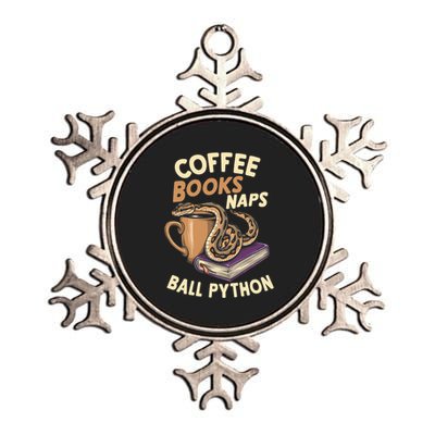 Coffee Books Naps Ball Python Snake Pet Ball Python Gift Metallic Star Ornament